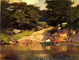 Edward Henry Potthast Boating in Central Park painting